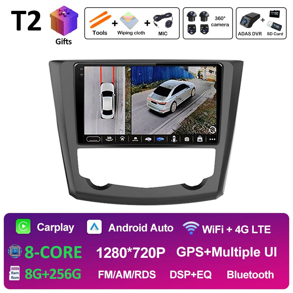 GPS Navigation Android14 For Renault Kadjar 2015 2016 2017 2018 2019 Wireless Carplay Autoradio QLED IPS Screen WIFI Accessories