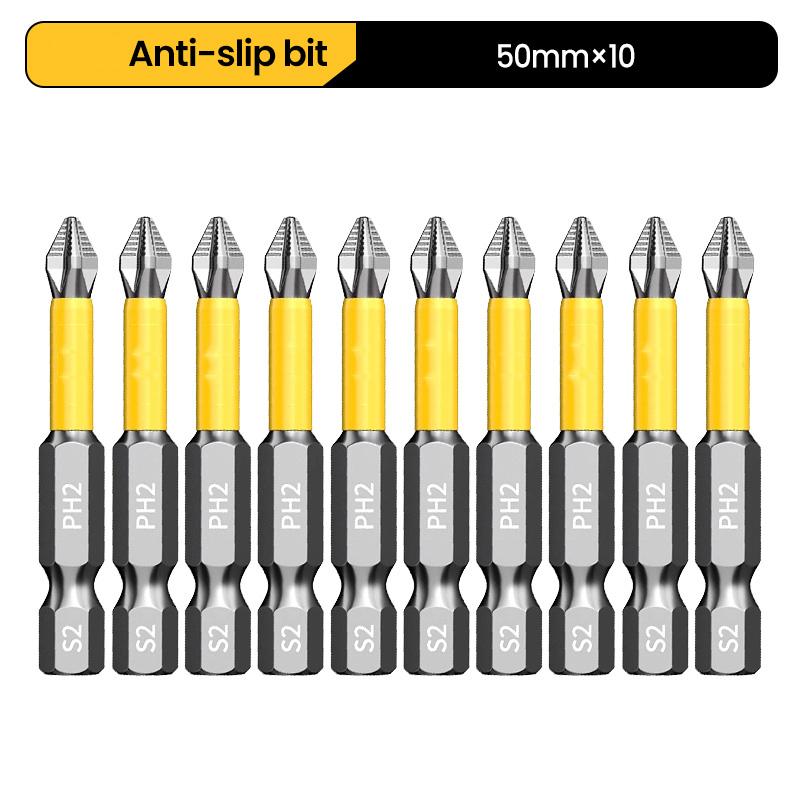 Anti-Slip and Shock-Proof Bits Screwdriver Bits High Hardness Strong Magnetic 25/50/65/70/90/150mm PH2 Screwdriver Set