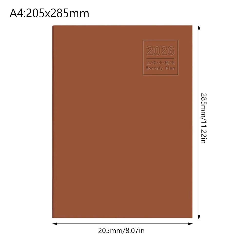 A4 A5 2026 Schedules Notebook 24 Sheets Learning Plan Planner Notebook Work Efficiency Life Check-in 2026 Calendar Planner