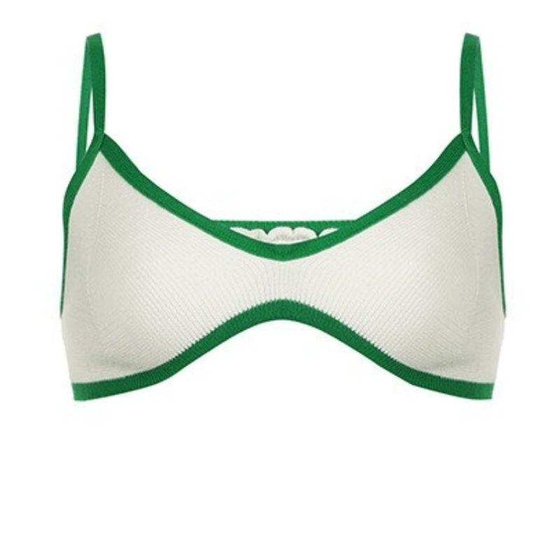 

Contrast Color Camisole Sports Bra High Waist Hip Lifting and Belly Contracting Fitness Shorts Yoga Exercise Suit High Elastic Two-piece Set White green bra S