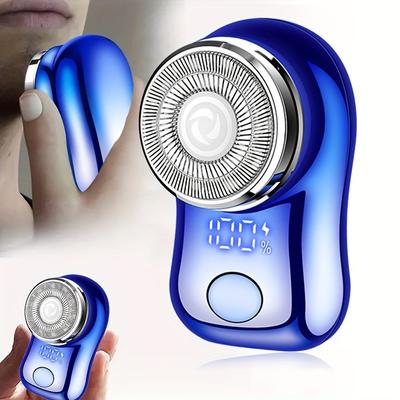 Small And Compact Mini Electric Shaver, Efficient Shaving, Dual Ring Blade Net, Intelligent Digital Display, Detachable Blade Head, Easy Cleaning