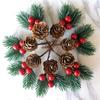 24Pcs Christmas Artificial Flower Red Berry Pine Cone Holly Xmas Party Decor