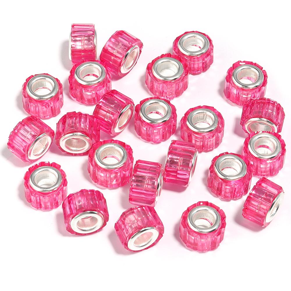 20pcs 11x8mm Resin Beads Candy Color Cylindrical Big Hole Loose Spacer Bead for Jewelry Making DIY Bracelet Necklace Accessories