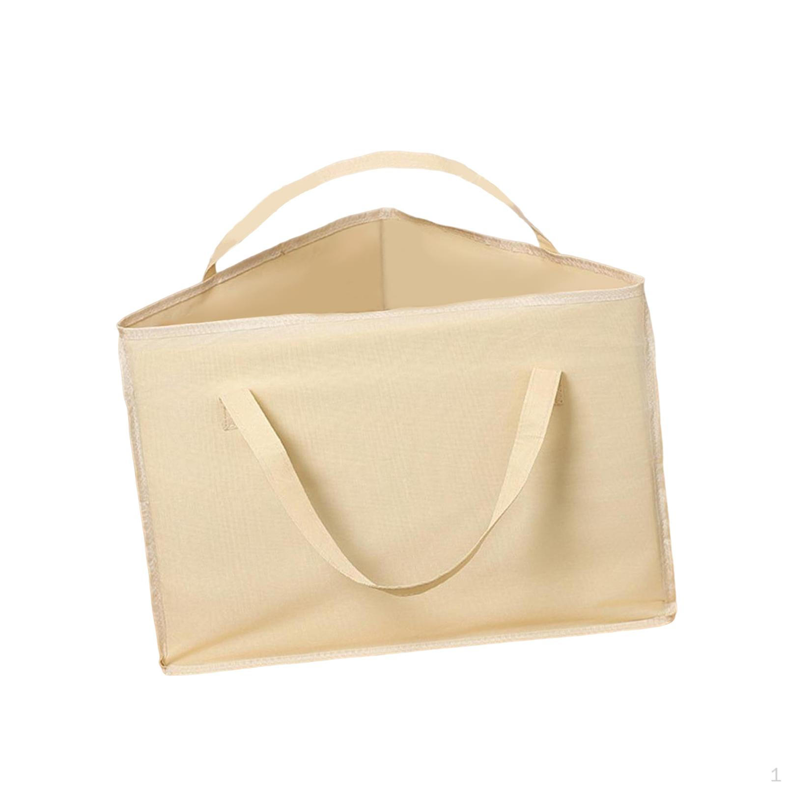Hard Coat Hanger Organizer Clothes Storage Container with Handles Case Box Waterproof triangle Beige