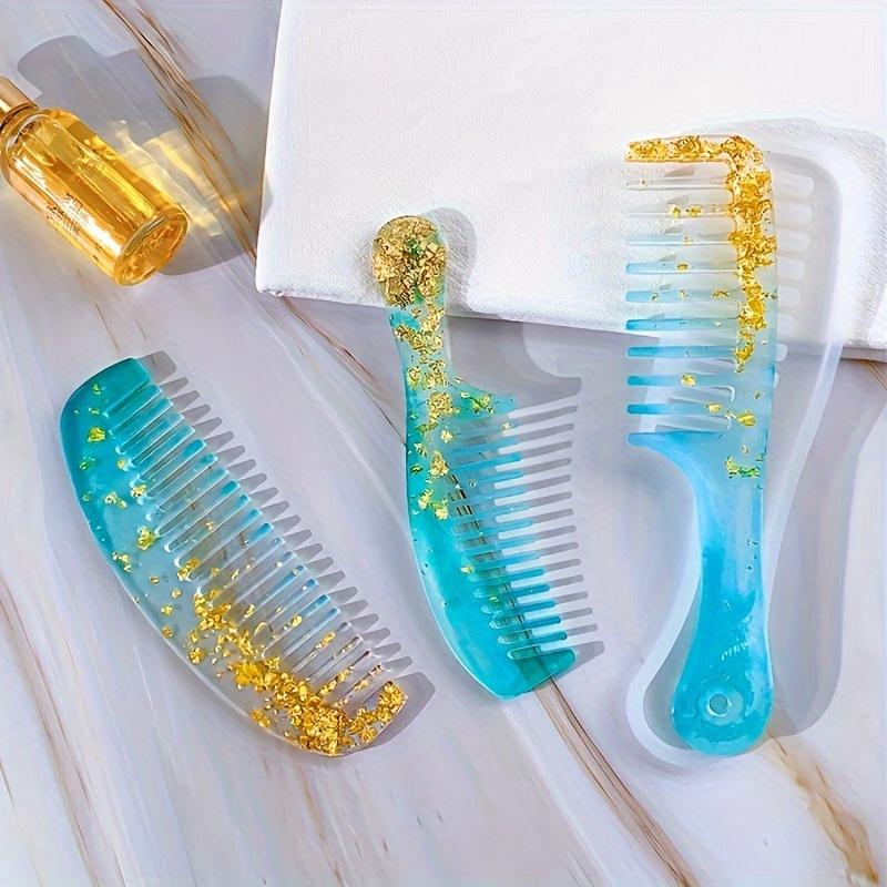 Resin Drop Glue Resin Comb Silicone Mold for Women Vintage Universal Hair Comb Silicone Mold for DIY Handmade