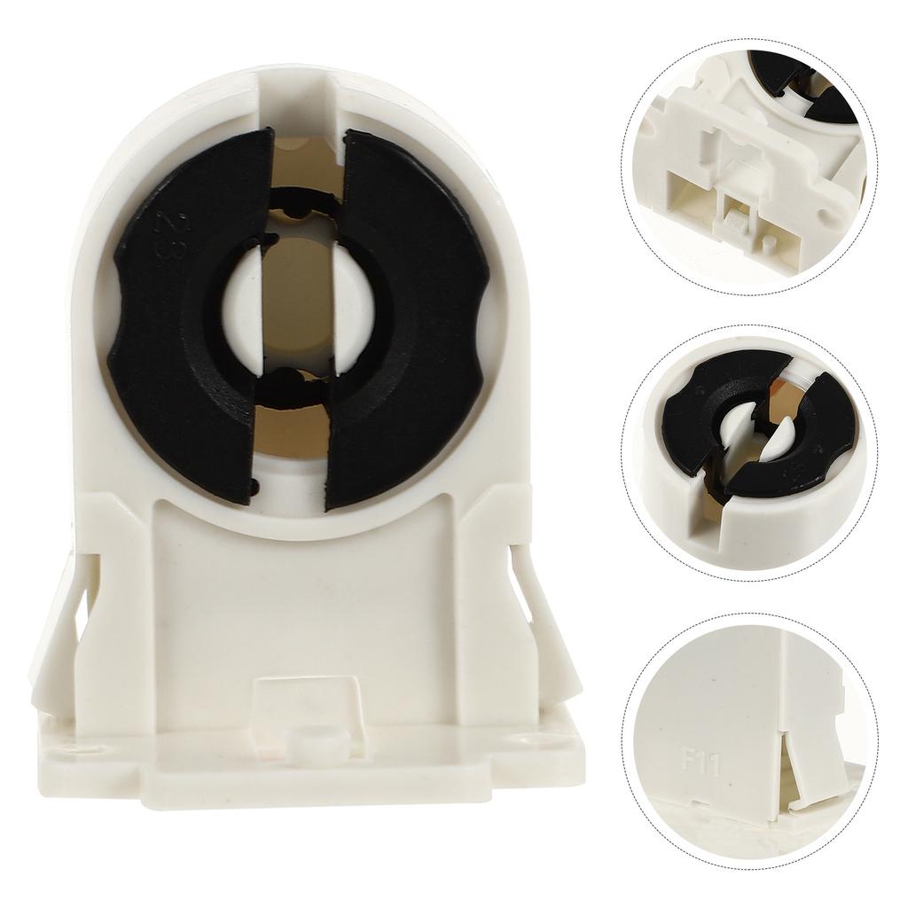 20 Pcs Lamp Holder Fluorescent Tube Base Light Fixture Household Lamp Bases Lighting Accessories Lamps Bracket Lamp Socket
