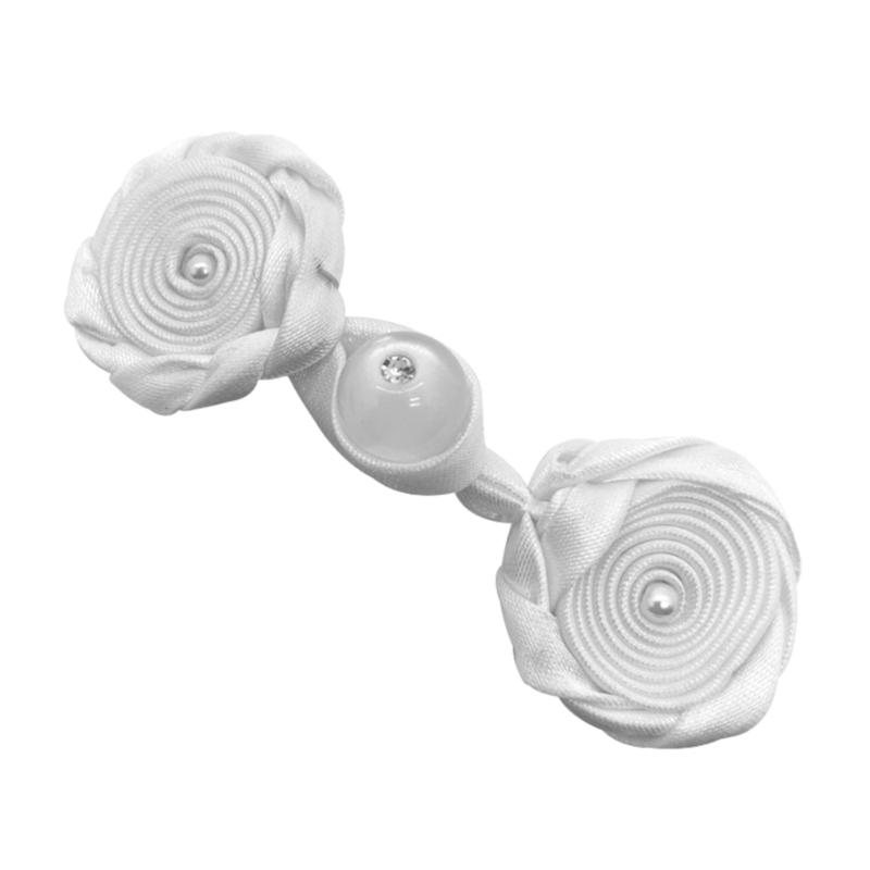 

Chinese Frog Closure Button Scarf Cardigan and Costumes Outfit Sewing, Rose Cheongsam Sewing Fasteners 1 белый