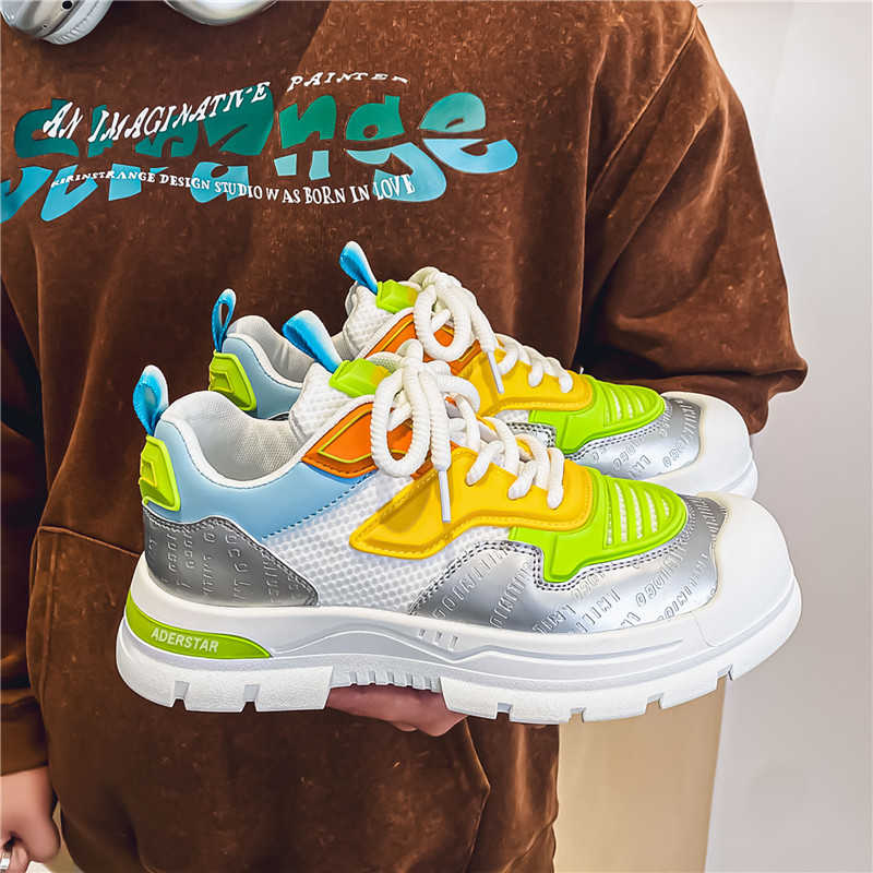 Fashion Thick Bottom Plataform Men's Brand Sneakers Mary Jane Shoes Orginal Designer Flats Sports Out Class Popular Expensive