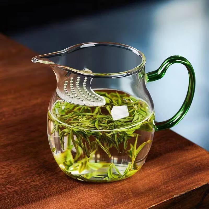 ZISIZ High Borosilicate Glass Fairness Cup & Tea Infuser Set