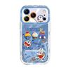 Doraemon is suitable for Apple 17promax mobile phone case iphone15 feather yarn 16 mirror holder 14 cute 13.