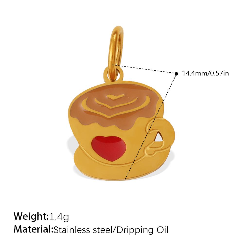 Colorful Enamel Beverage Pendant - Sweet Girl Fashion Jewelry