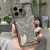 Gold Butterfly Phone Case For iPhone 17 16 15 11 13 12 14 Pro Max 16e Air 7 8 Plus XR Soft TPU Transparent Cover
