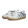 adidas Originals Samba LT Slip Resistant Abrasion Resistant Low Top Skateboard Shoes Women's Silver White IG4279(Team531-)