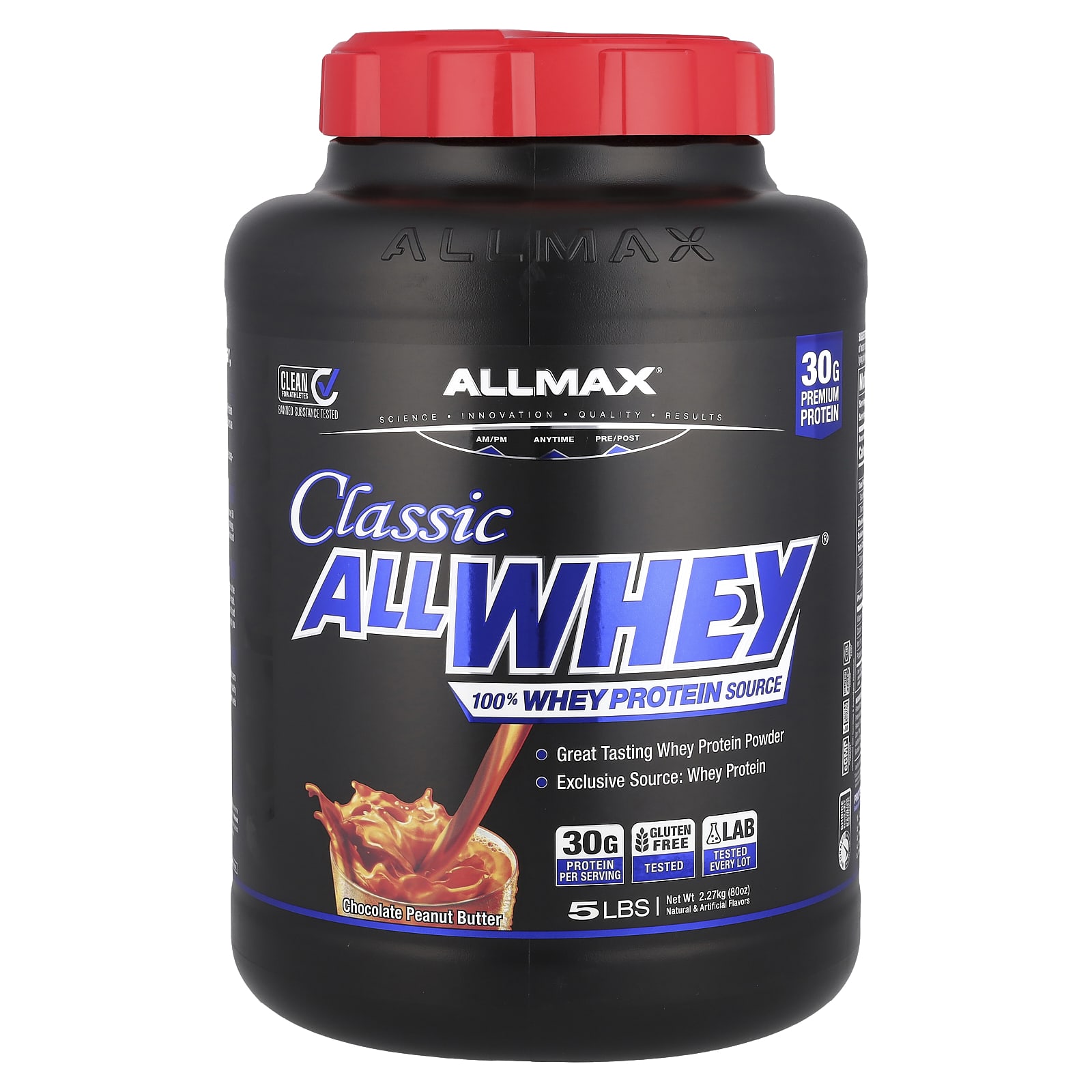 

ALLMAX, Classic AllWhey, 100% Whey Protein, Chocolate Peanut Butter, 5 lb (2.27 kg)