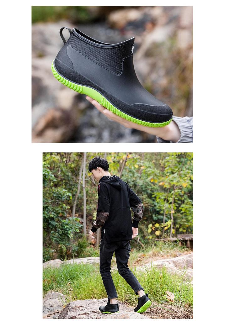 Korean Style Waterproof Short Rain Boots – Versatile Outdoor Footwear for Men & Women