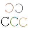 Stainless Steel Fake Nose Ring Hoop Septum Rings C Clip Lip Ring Earring For Women Fake Piercing Body Jewelry Non-Pierced
