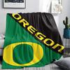 Oregon Ducks Print Flannel Blanket High Quality Warm Comfortable Cover for All Seasons Perfect for Gifts Home Decor