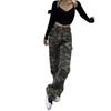 2025 Hong Kong New American High Street Camouflage Straight-Leg Jeans - European Women's Hip Hop Loose Wide-Leg Pants