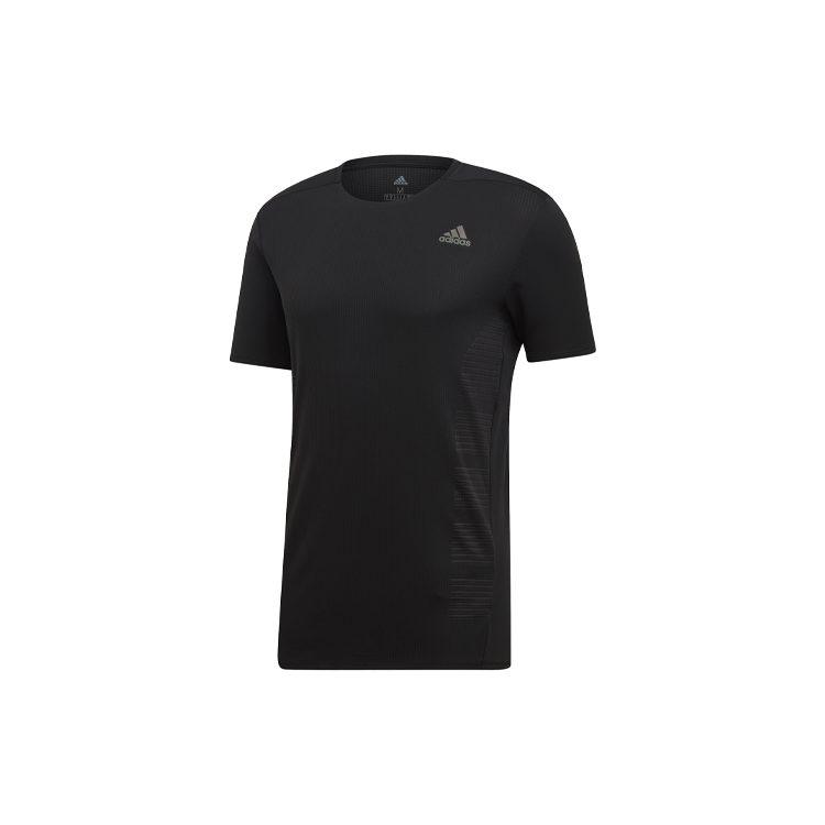 Adidas T Shirts Men's Black Crew Neck Moderate Straight Fit DQ1846