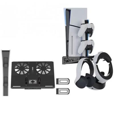 Ladestation für PS5 Slim-Konsole, Gamecontroller, Ladestation für PS5 Slim VR-Headset, Aufbewahrungsständer, Aufhänger