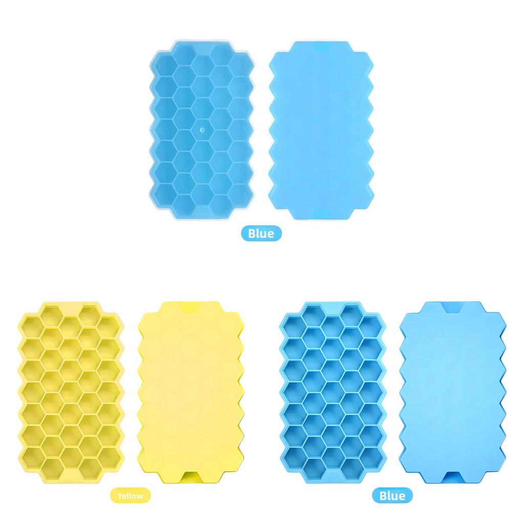 Silicone Ice Cube Tray With Lid For Home Kitchen And Party Use