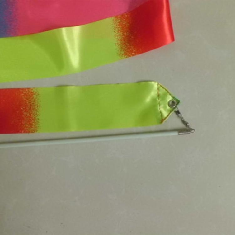 Rhythmic Dance Ribbon 157.5Inch Gymnastics Ribbon Rainbow Band for Twirling Artistic Dancing Gymnastics Kids Talent Show