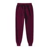 Mens Fleece Jogger Pants Casual Sportswear Straight Fit Elastic Waist Drawstring Bottom