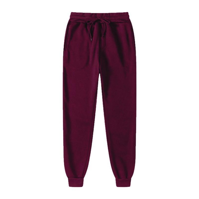 Mens Fleece Jogger Pants Casual Sportswear Straight Fit Elastic Waist Drawstring Bottom