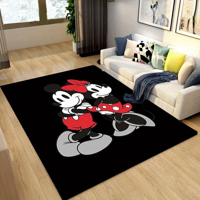 1pc Mickey Pattern Area Rug Soft Flannel Floor Mat for Living Room,Office,Bedroom and Carpet,Sofa Coffee Table Floor Mat