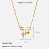 Fade-resistant Titanium Steel Necklace, Light Luxury High-end Sweater Chain Accessories, Women's Autumn and Winter Accessories, Stainless Steel Jewelr