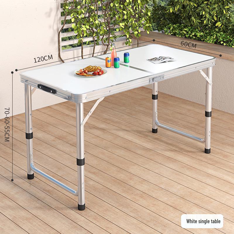 Portable Aluminum Folding Table - Multifunctional Dining, Study, or Outdoor Use
