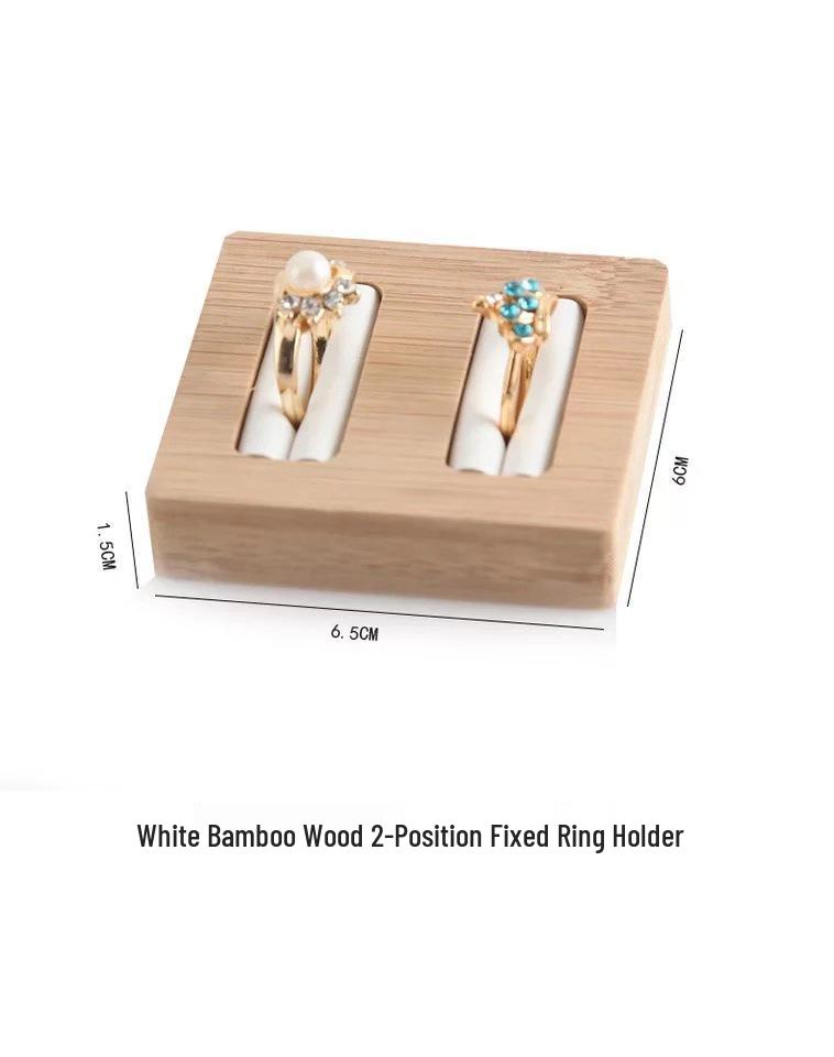 Bamboo Jewelry Display Cabinet: Ring Tray  Earring Holder Stand