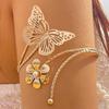 Arm Bracelet Punk Style Starfish Conch Flower Decor Opening Adjustable Arm Bangle Jewelry Accessories