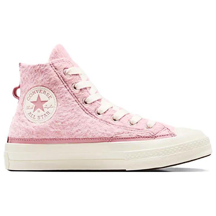 Converse 1970s Comfortable Versatile Imitation Mohair Durable Wrap High-Top Canvas Shoes Women Sneakers Pink A07943C