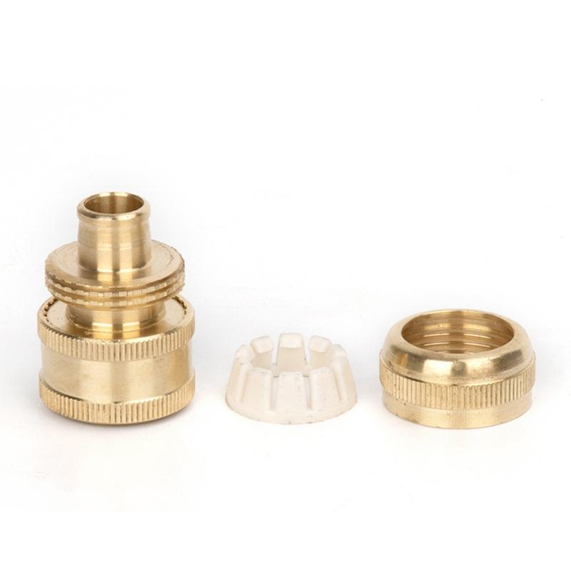 High Pressure Brass Water Hose Adapter Multiple Size Compatible Quick Release Coupler For Outdoor Faucet Pipe Connection