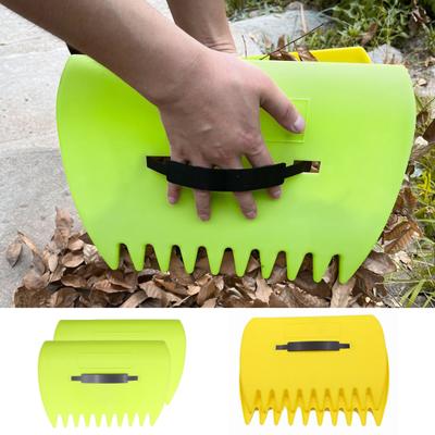 Rastrello per foglie, paletta, raccoglitore di foglie per rifiuti, con artigli, manico ergonomico, strumenti per la raccolta delle foglie, giardinaggio domestico