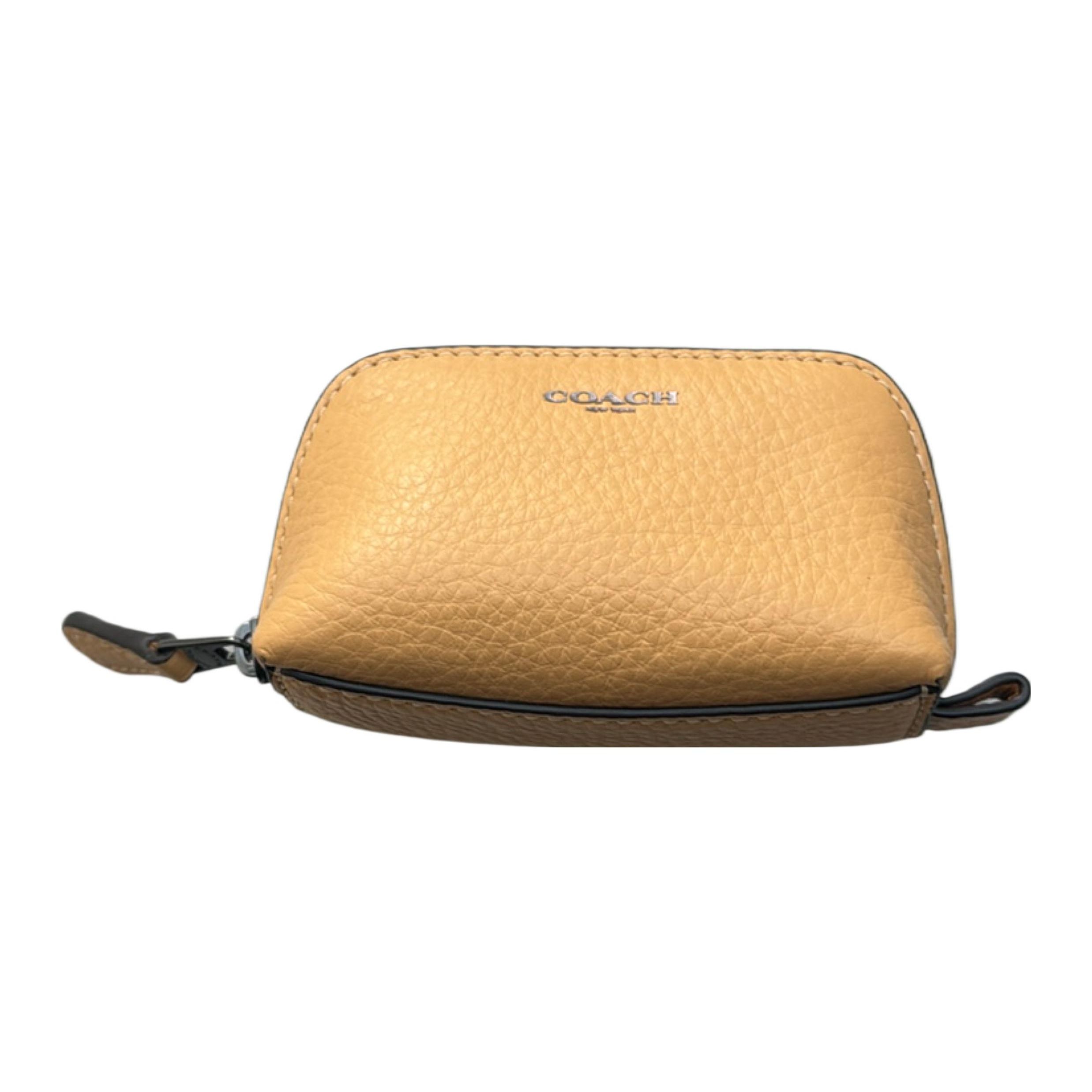 

Coach 9 Solid Logo Zipper Cosmetic Bag Clutch Mini Women bags Yellow C9598G-QBRGJ Basic Set (Bag+Dust Bag)