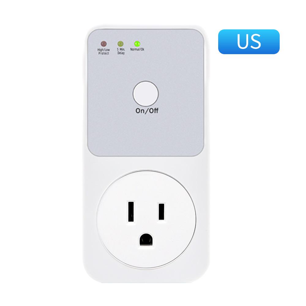 Automatic Voltage Protector Socket AC 220V Power Surge Safe Protector Voltage Current Detector Relay EU FR US UK Plug Switcher