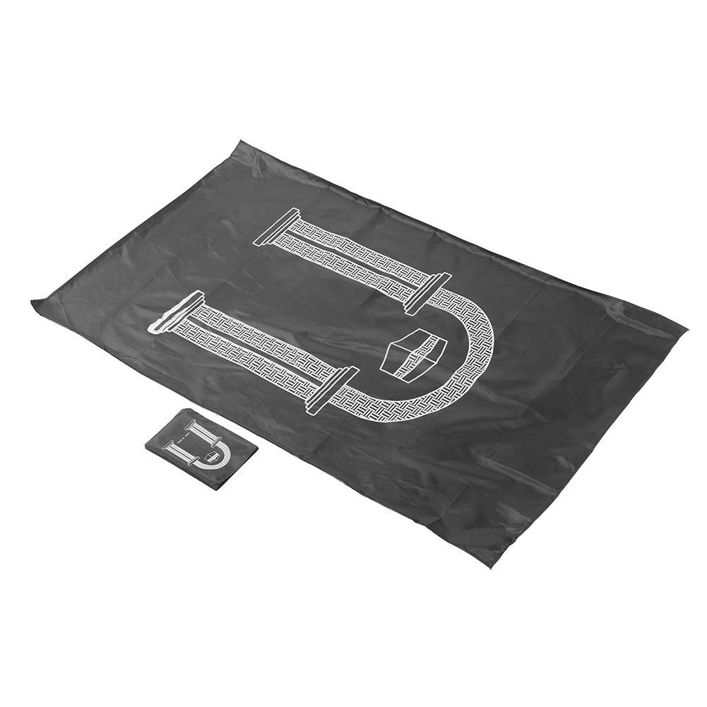 Muzułmański dywanik do modlitwy Przenośny Wodoodporny materiał Prostokątny koc do domu Salon Czarny