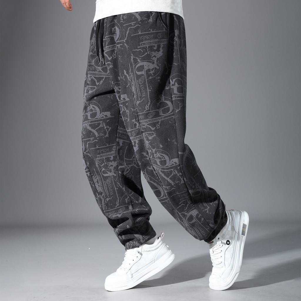 Plus Size 4XL-10XL Fashion Oversize Pants Men Clothes Casual Elastic Waist Long Trousers