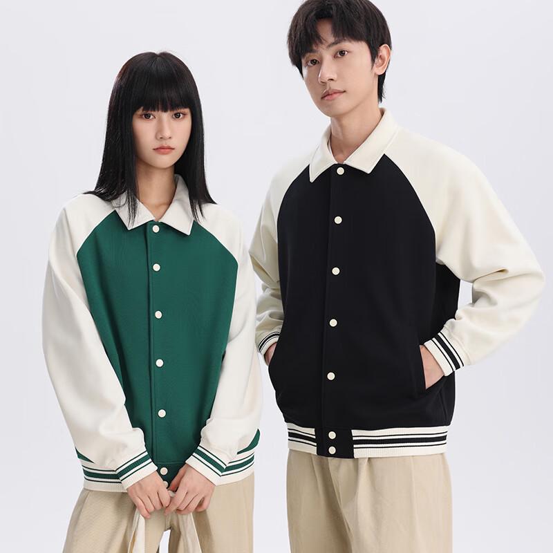 

Yiliteng Повседневная куртка-свитшот с отложным воротником для пары L