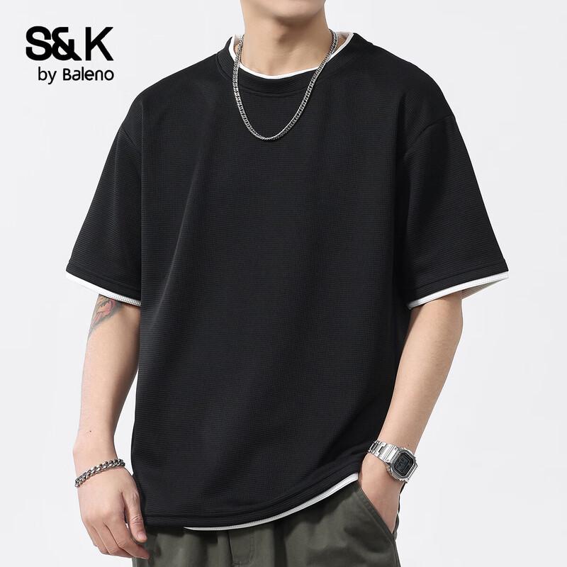 Baleno S&K Men's Faux Two-Piece Short Sleeve T-Shirt