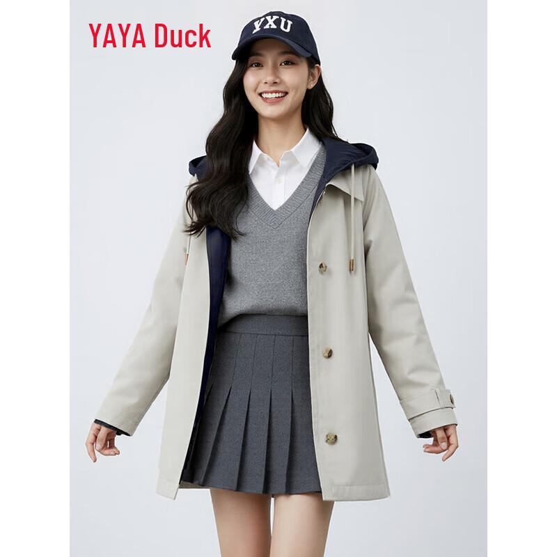 Yaya 2025 Women's Warm Hooded Down Jacket Windbreaker
