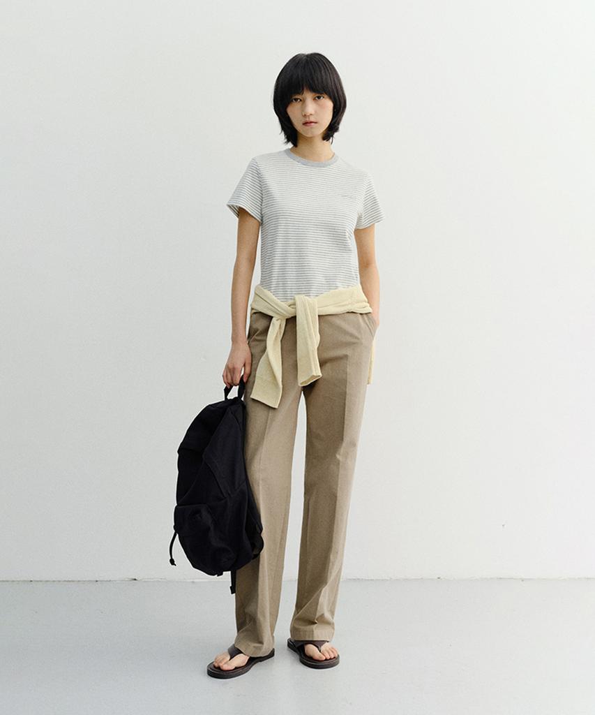 Deonseuteu Summer Straight Chino Slacks_Udpa6B228_Dark Beige