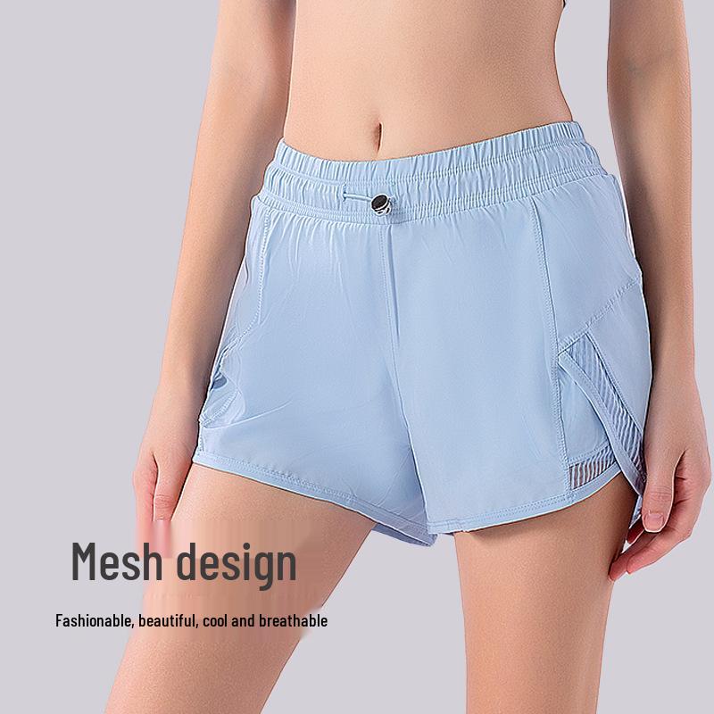 Women's Yoga Shorts, Quick-Dry, Breathable, Loose Fit, Anti-Exposure, Ideal for Spring/Summer Outdoor and Running Activities