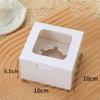 10Pcs 1/2/4/6 Holes Cupcake Boxes Transparent Window Pastry Cases New Cake Box  for Birthday Wedding