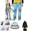 Exquisite One Piece Trafalgar Law Cosplay Costume Set With Cloak Pants And Hat