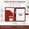 1-pack A4 leather folder/business manager folder, magnetic clasp design, with storage function and note pad
