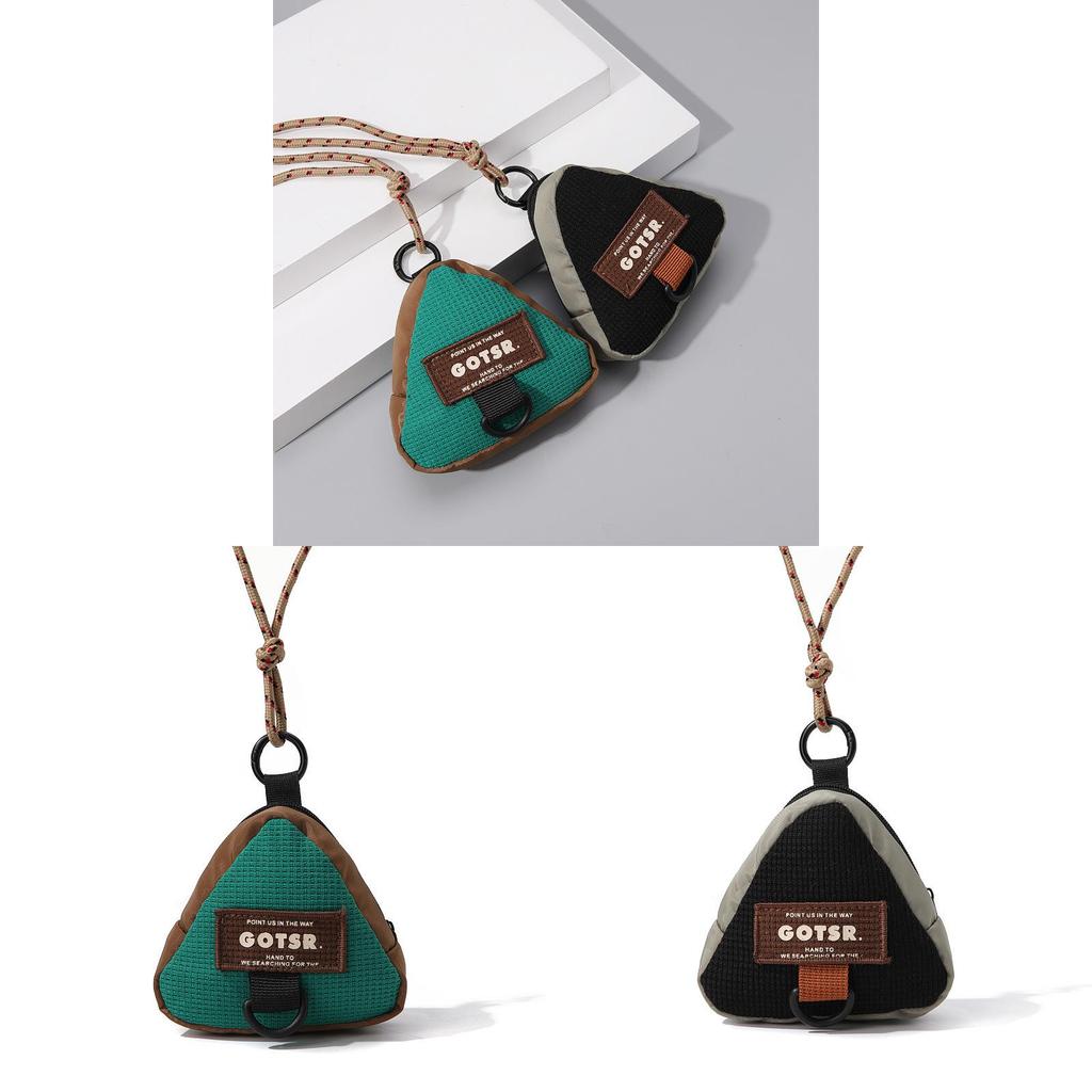 Unisex Triangle Key Pouch With Creative Design And Keychain Functionality