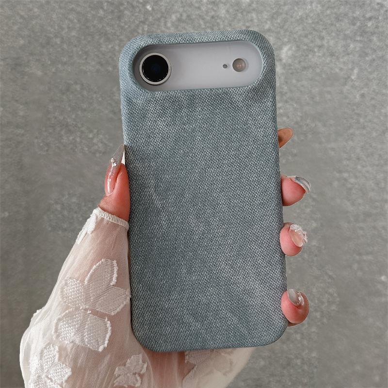 

Vintage Denim Fabric Armor Case for iPhone 17 Air 16 15 14 13 12 17 Pro Max 11 Plus 16E se4 Cooling Frameless Phone Cover iPhone17 Pro